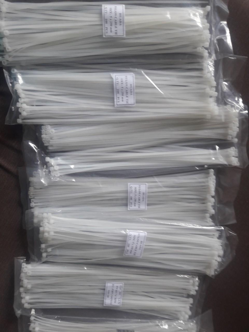 10 bịt 100 sợi dây rút 25 tấc nhựa - dây thít nhựa 25cm