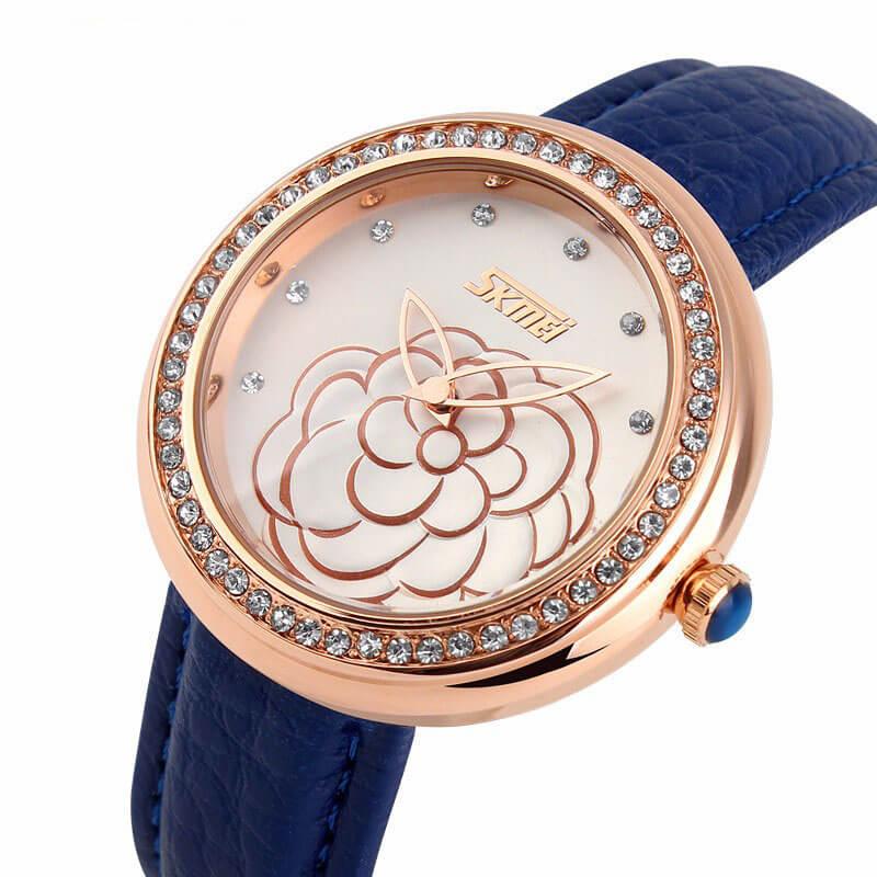 Đồng hồ nữ dây da skmei 9087