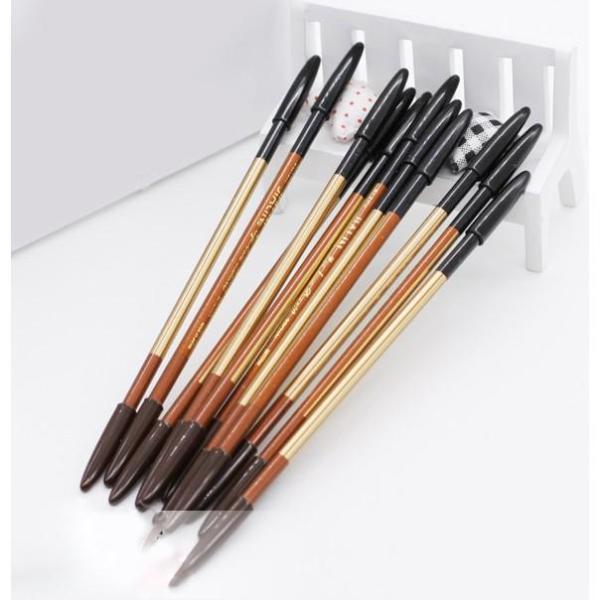 Bút chì kẻ mày 2 đầu Jialin eye brow pencil material made in japan (Nâu/Đen)