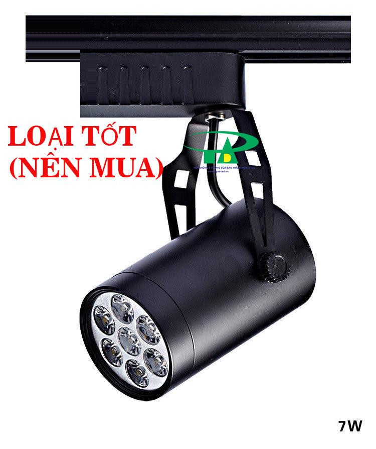 Đèn led rọi thanh ray, led chiếu điểm 7w loại tốt, giá rẻ, chất lượng dùng chiếu shop, tiêu điểm