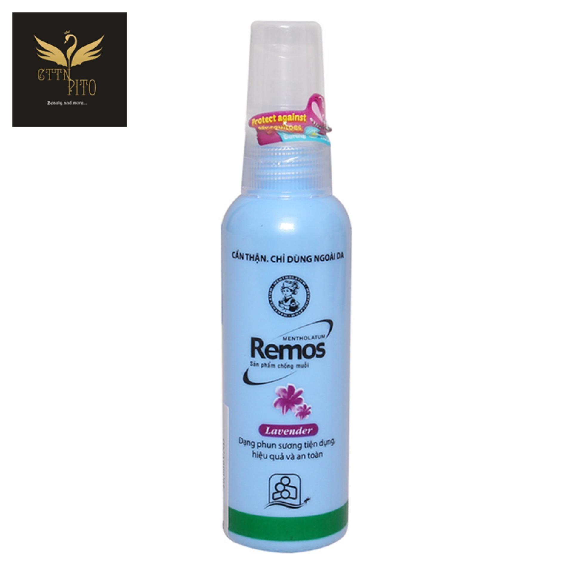 Chai xịt chống muỗi và côn trùng hương hoa Lavender Remos