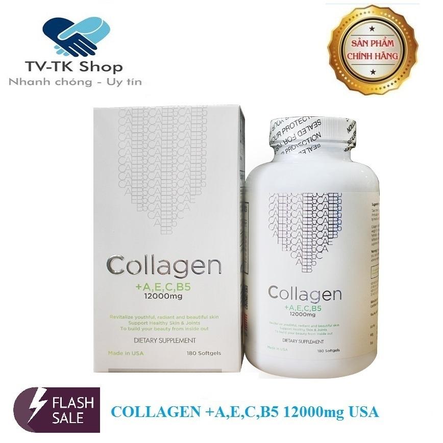 Viên Uống Đẹp Da Collagen +AEC B5 12000MG USA - Mẫu mới