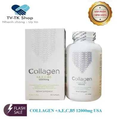 [HCM]Viên Uống Đẹp Da Collagen +AEC B5 12000MG USA - Mẫu mới