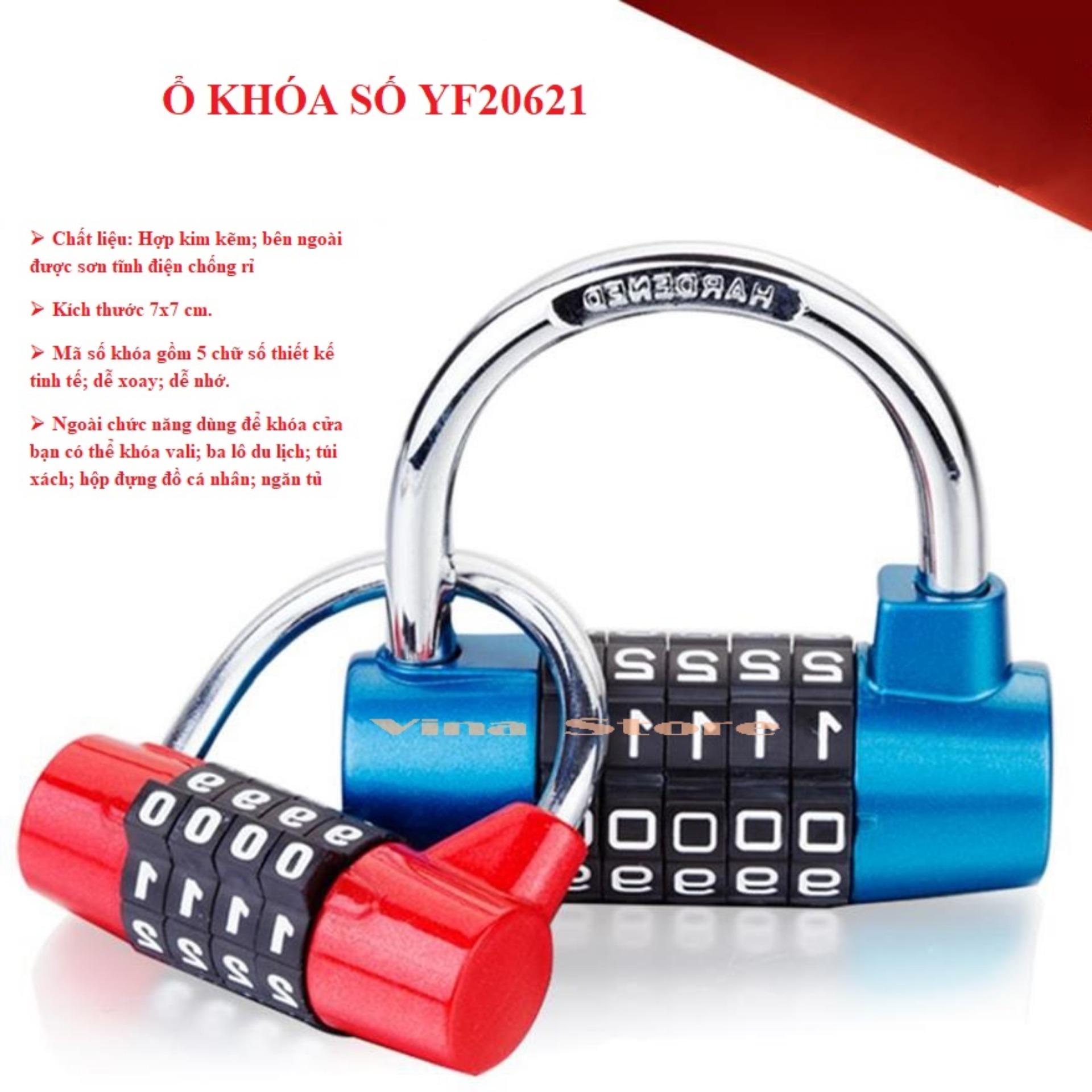 Sửa Ổ Khóa Chống Trộm, Ổ Khóa Chống Trộm Thắng Đĩa, Ổ Khóa YF20621 5 Số Thông Minh, Chất Liệu Hợp Kim Kẽm Bên Ngoài Sơn Tĩnh Điện Chống Gỉ, Mã 5 Số Bảo Mật Cao