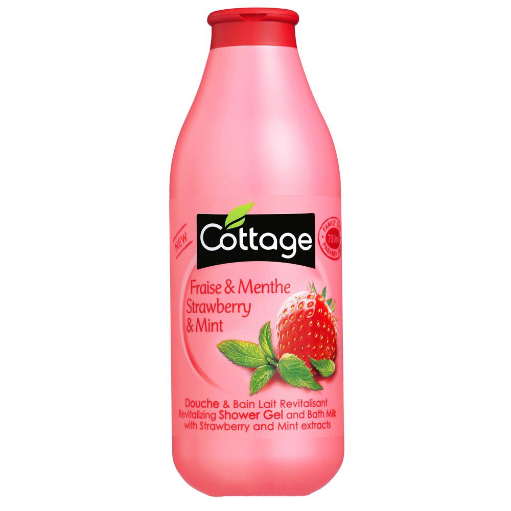 Sữa tắm hương dâu và bạc hà Cottage Strawberry And Mint 750ml - CHÍNH HÃNG PHÁP