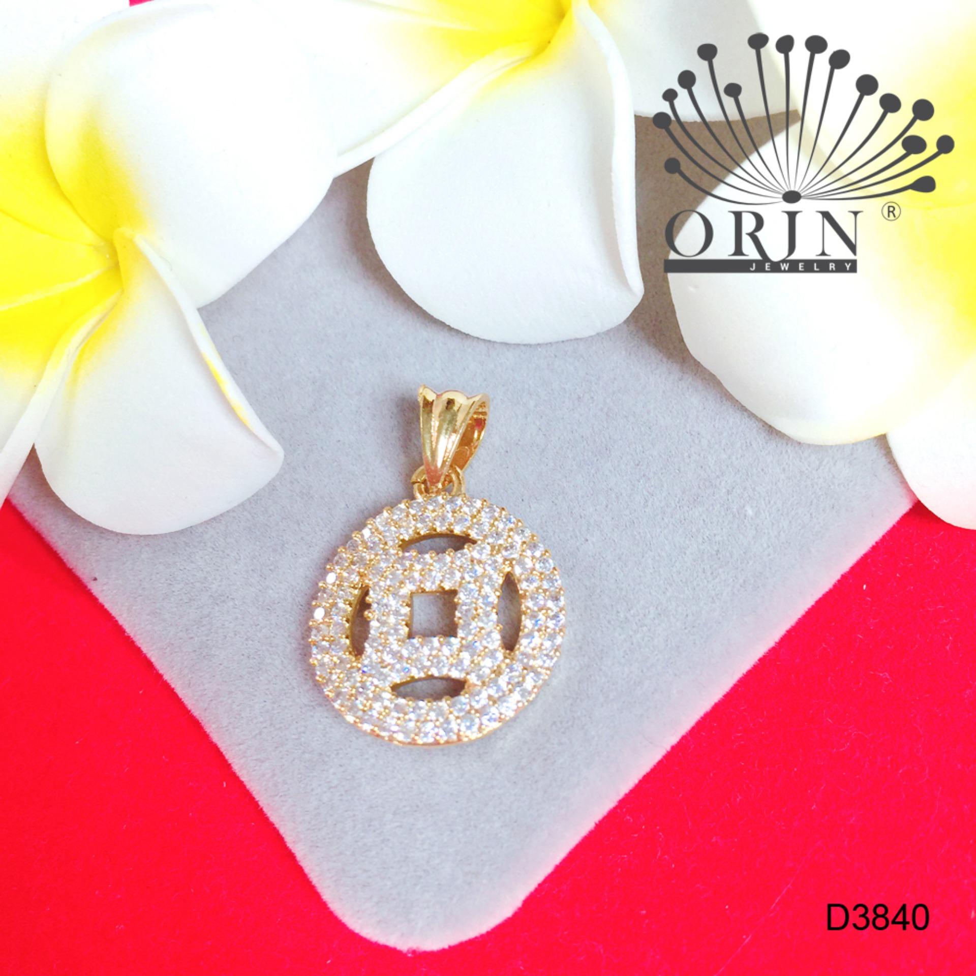 Mặt dây chuyền đồng hào lớn đính đá cao cấp Orin D3840 - Long Tien