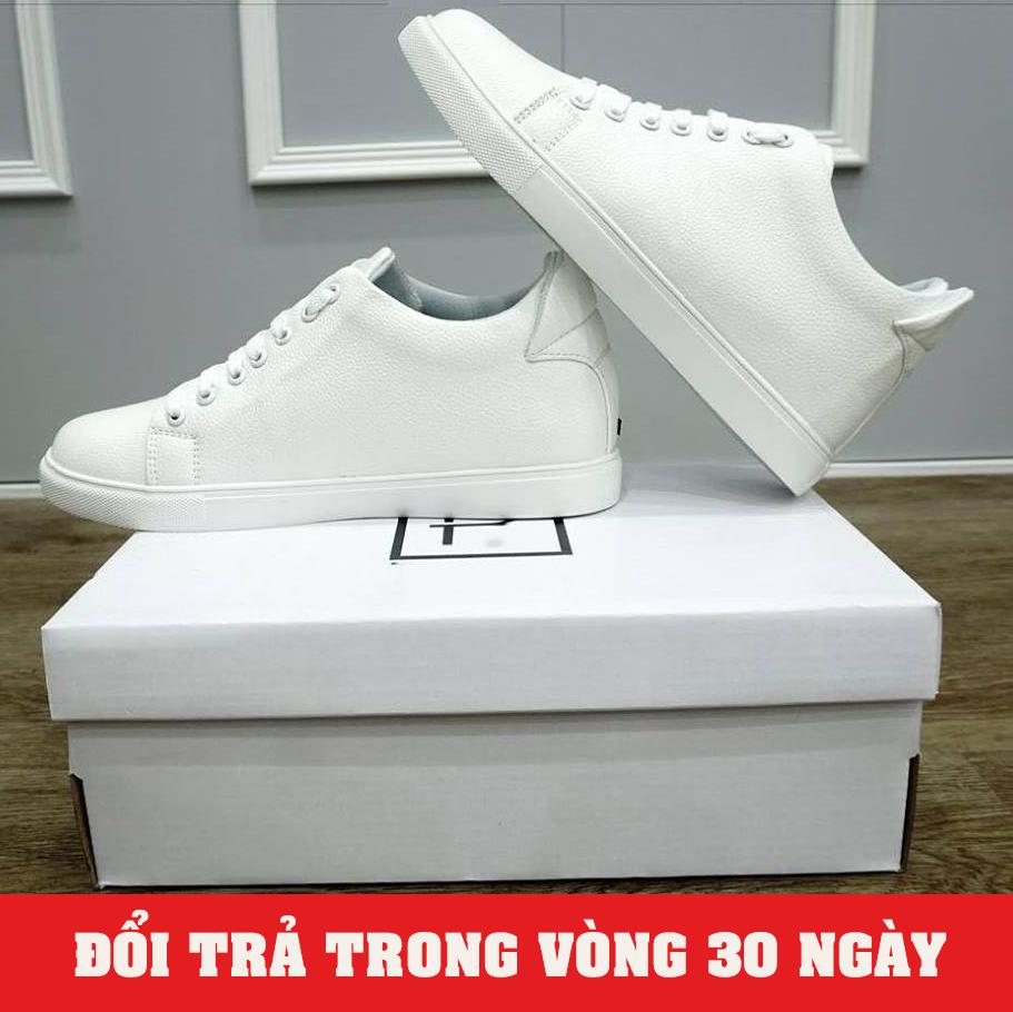 >> BÁO GIÁ GIÀY SNEAKER NAM PRO 80 CRACK | Shopee Lazada Sendo Tiki mới nhất 166 Giày Sneaker Nam Độn Đế 6cm Trắng Hottrend (Giá Cực Sốc) - KINGSHOES (KS01)