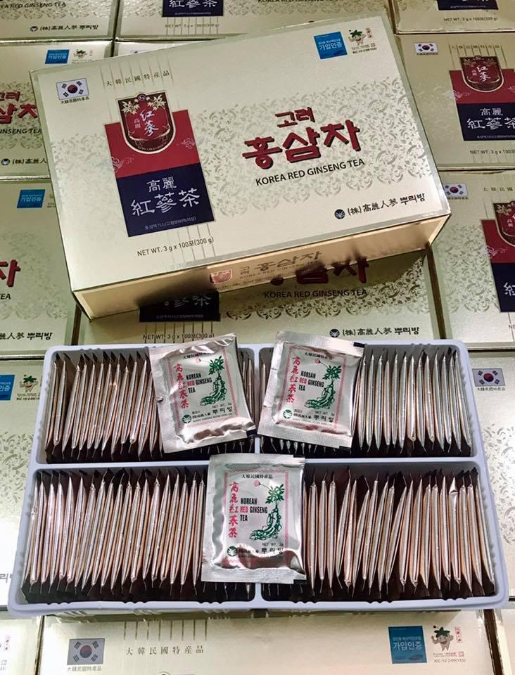 Trà Hồng Sâm Hàn Quốc Buleebang 100 gói x 3g hàng nội địa Hàn quốc