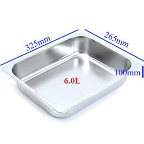 Khay inox GN 1/2x100mm trưng bày thức ăn - bánh - trái cây tiệc buffet