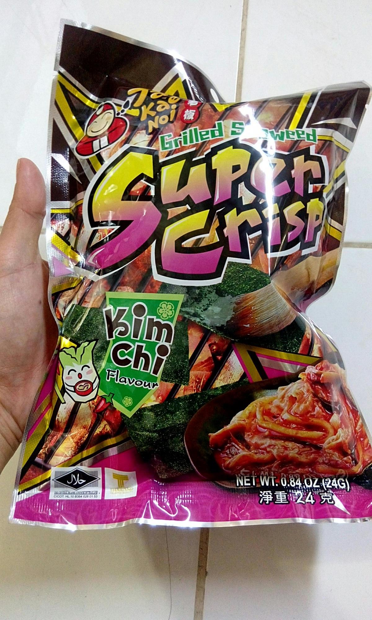 SNACK RONG BIỂN NƯỚNG SUPER CRISP VỊ KIM CHI 24G - TAO KAE NOI