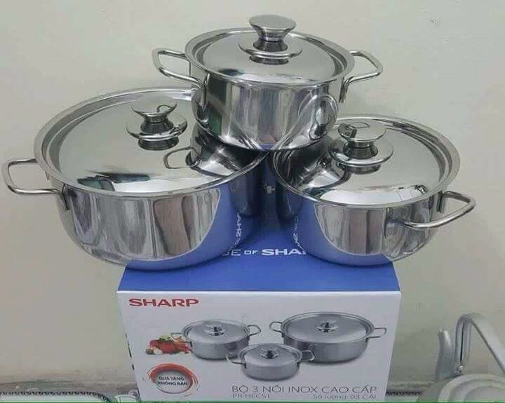 BỘ NỒI INOX SHARP CHO BẾP TỪ 1