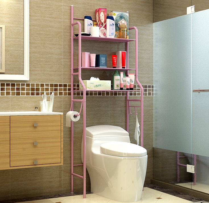 Kệ để đồ nhà tắm lắp trên toilet 4