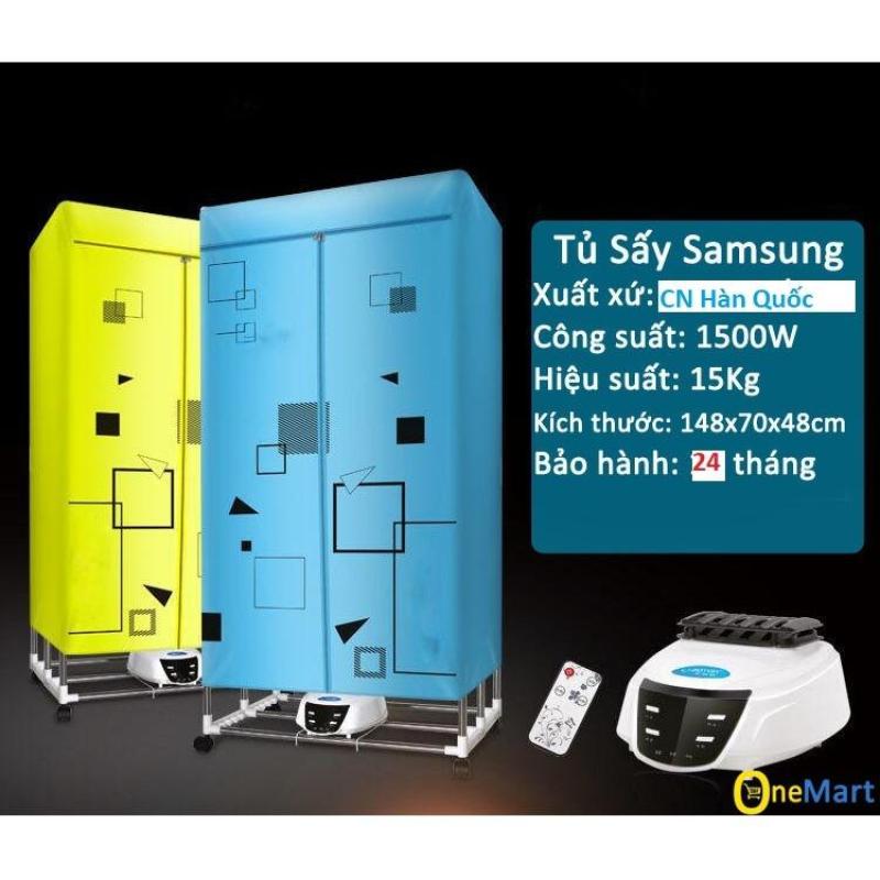 Tủ sấy quần áo SAMSUNG 2 tầng sấy 15kg quần áo nhanh khô(xanh)- SALES