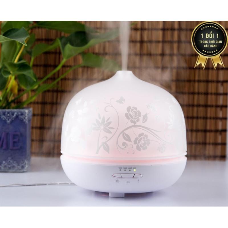 Bảng giá Máy khuếch tán tinh dầu thủy tinh hoa văn chứa 500ml cho phòng 30-45 mét vuông tặng 10ml tinh dầu ngọc lan tây Ngọc Tuyết