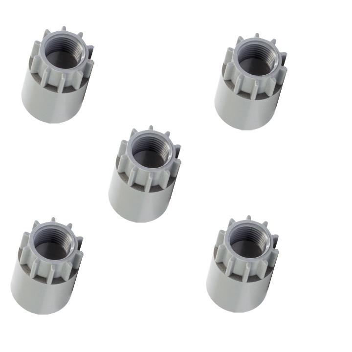 [HCM]Bộ 5 Nối thẳng 21 - Răng trong 17mm PVC