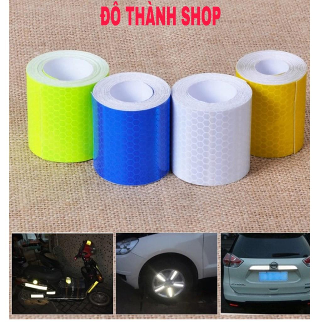 băng keo phản quang lưới kim cương 5x300 cm ô tô xe máy( nhiều màu)