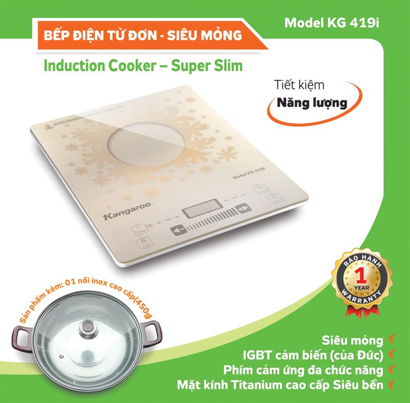 Bếp điện từ siêu mỏng kangaroo kg 419i