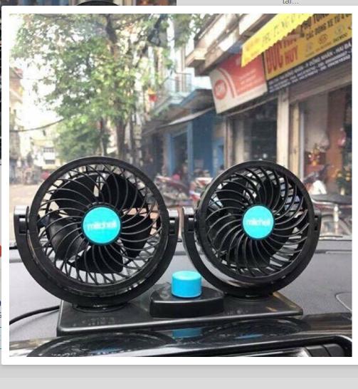 Quạt đôi mini để trên ô tô tiện ích