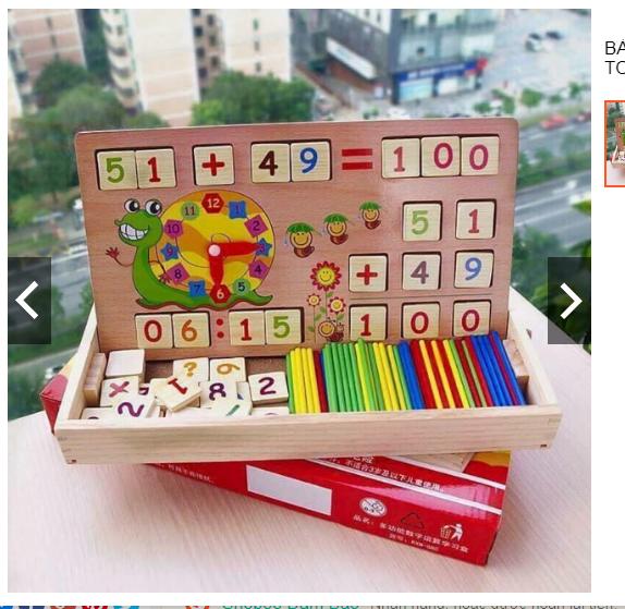 Bảng gỗ toán học cho bé