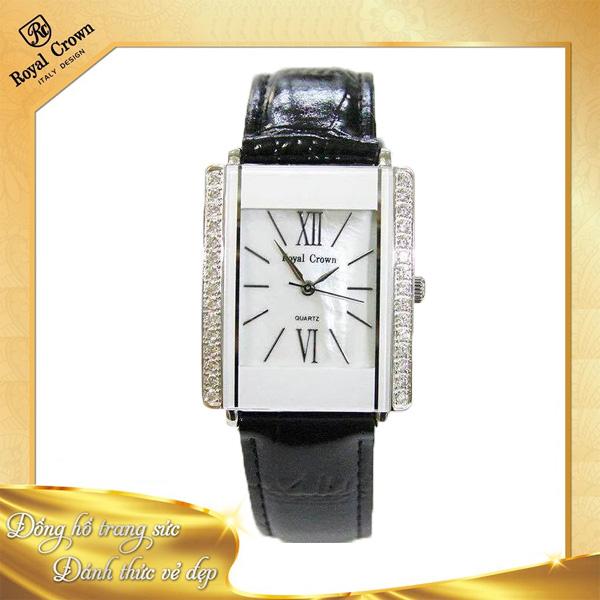 Đồng hồ nữ chính hãng Royal Crown Italy 3645 Strap Watch (Dây đen)