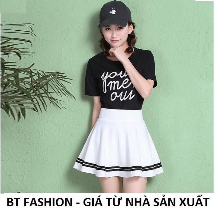 Chân Váy Xòe Lưng Thun Duyên Dáng Thời Trang Hàn Quốc - BT Fashion (VA001- Xòe Viền)