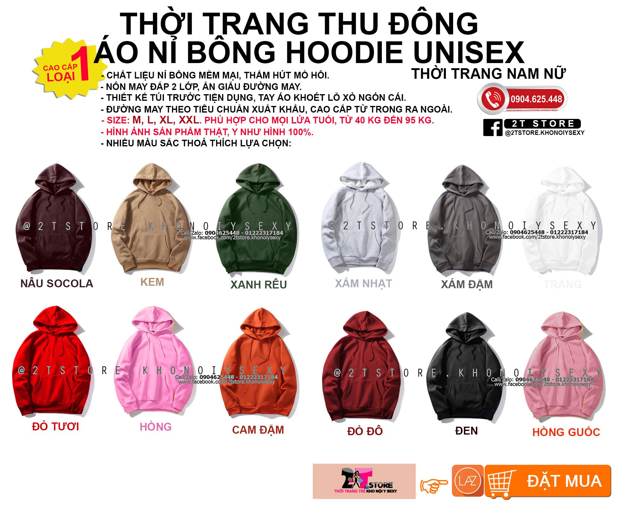 ÁO KHOÁC NỈ BÔNG CÓ NÓN HOODIE TRƠN TÚI TRƯỚC 2T STORE - THỜI TRANG THU ĐÔNG 2018.jpg