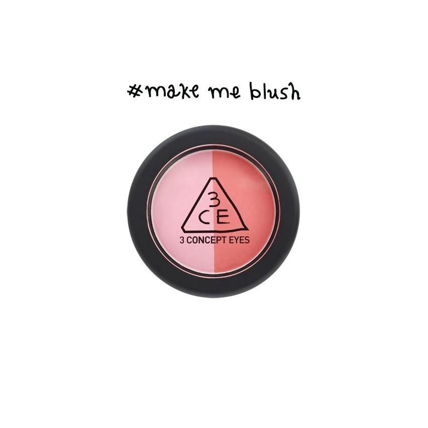 Phấn má hồng 2 màu 3CE Duo Color Face Blush màu Make me Blush