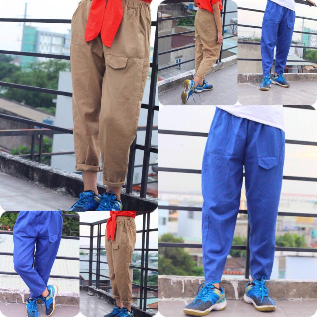 Quần baggy nữ lưng thun