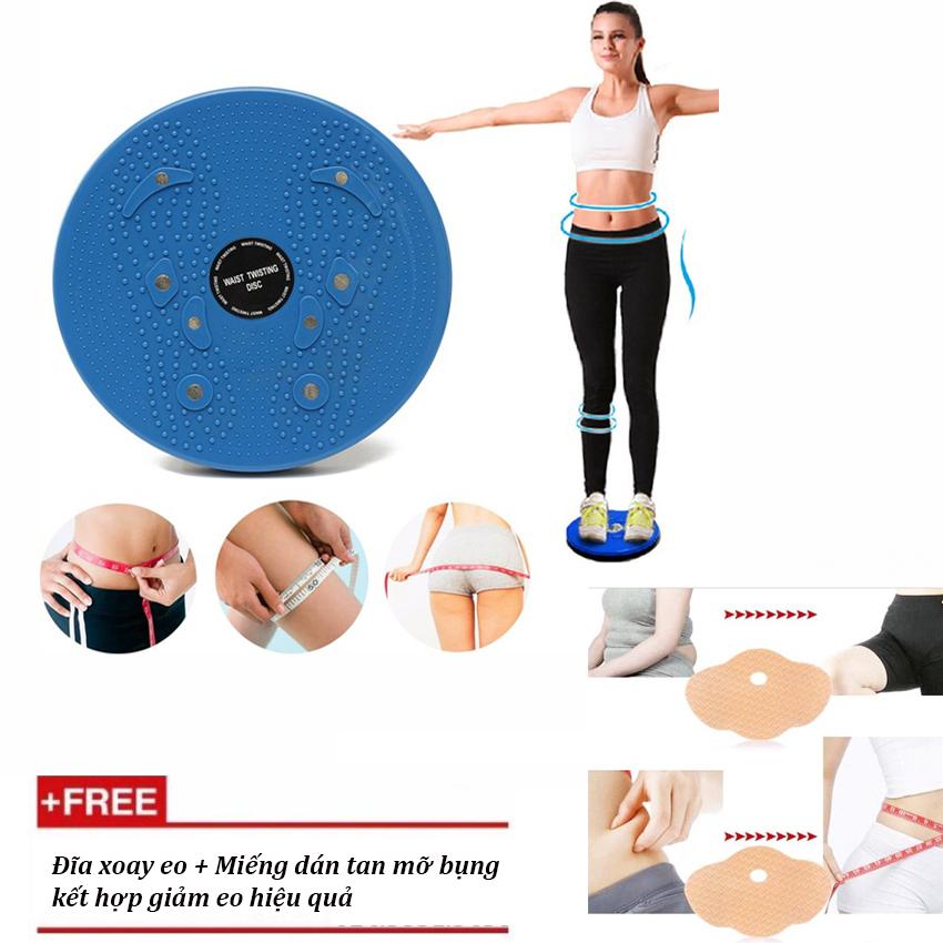 Combo đĩa xoay eo giảm cân Vega 365 + Miếng dán tan mỡ bụng Tmark