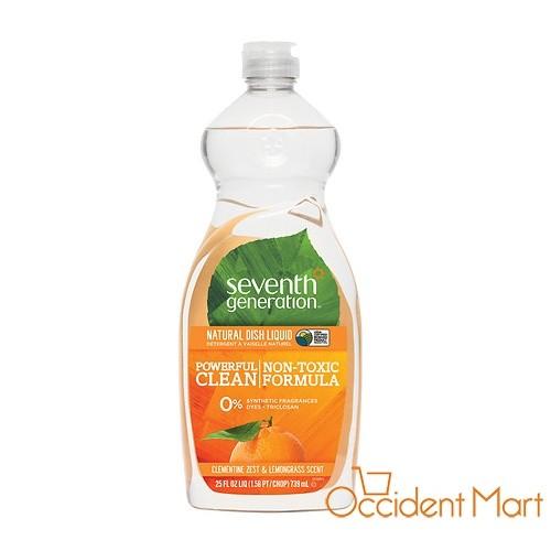Nước rửa bát hữu cơ hương sả&quýt Seventh Generation 739ml
