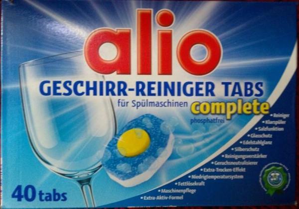 Viên rửa bát, viên rửa chén Alio Complete 40 viên (hàng Đức)