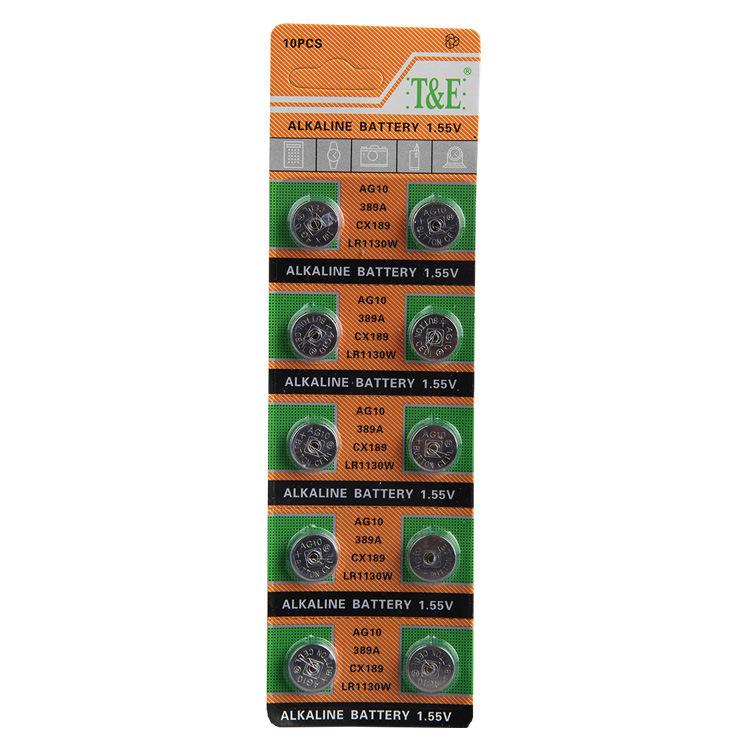 Vỉ 10 viên pin cúc áo Alkaline AG10 – LR1130 – LR54 – 189