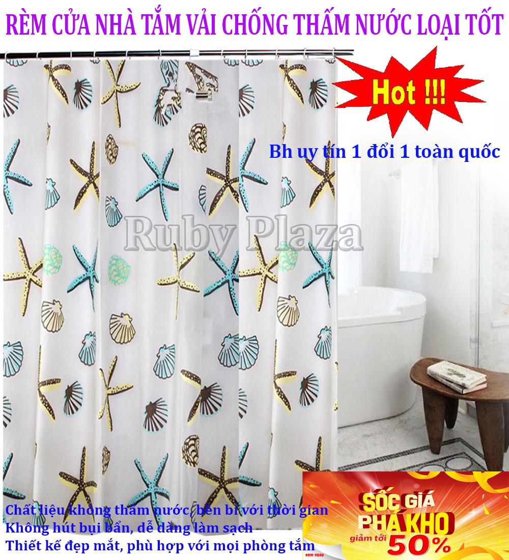 Rèm Cửa Sổ Kéo CHỌN NGAY Rèm Cửa Nhà Tắm Hình Sao Biển Cao Cấp Mẫu Mới RC-421, Không Thấm Nước, Bền Bỉ Với Thời Gian, Giá Sốc SALE 50% - Bh Uy Tín Toàn Quốc