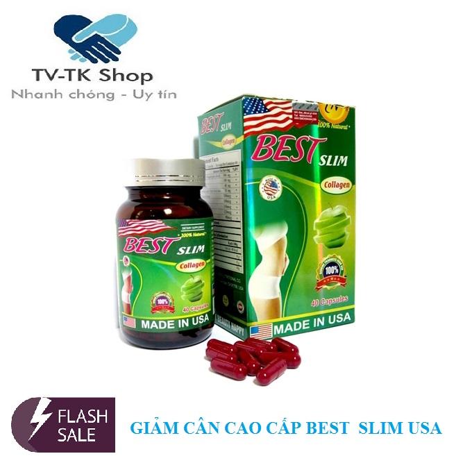 HCMViên Uống Giảm Cân Best Slim Collagen USA Lọ 40 Viên