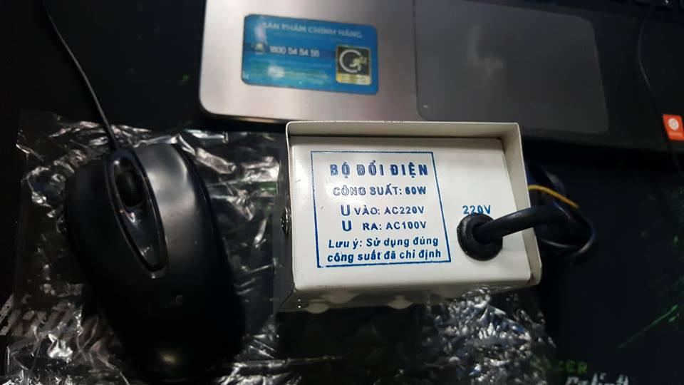 Bộ đổi nguồn 220v sang 100v công suất 60w