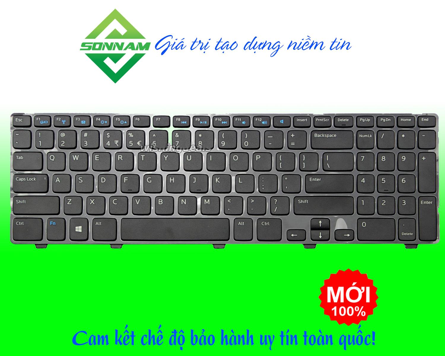 BÀN PHÍM LAPTOP DELL 3521 3531 3537 5537 CHẤT LƯỢNG CAO-  NHẬP KHẨU