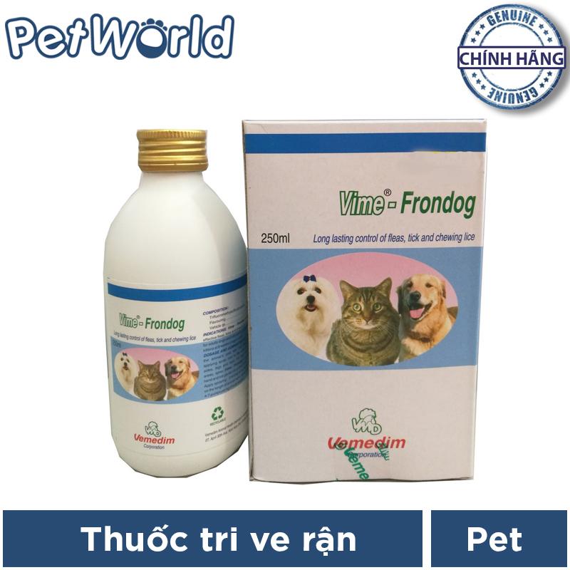 Xịt đặc tri diệt ve, bọ chét chó mèo Vime-Frondog 250ml