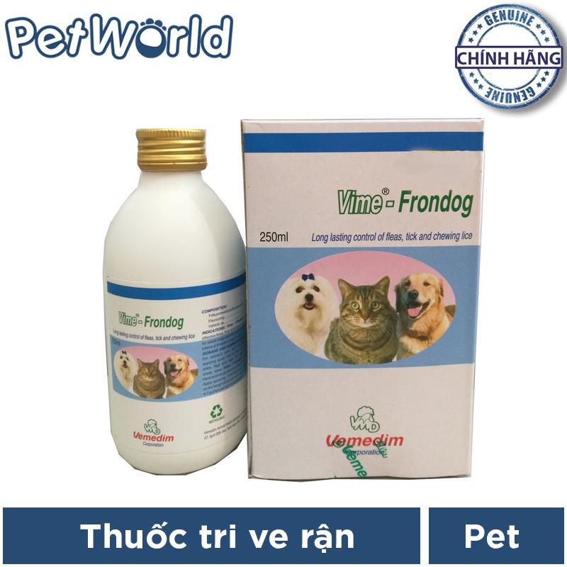 Xịt đặc trị diệt ve, bọ chét chó mèo Vime-Frondog 250ml