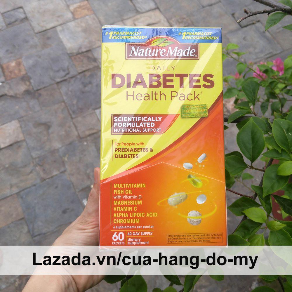 Thực phẩm viên bổ sung Diabetes Health Pack Nature Made Vitamin Cho Người Tiểu Đường, giúp cơ thể khỏe mạnh, giảm bệnh tật nhập khẩu