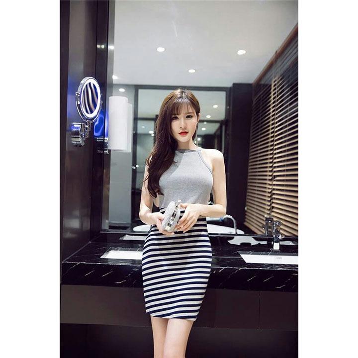 Đầm body hai dây gợi cảm qnf162