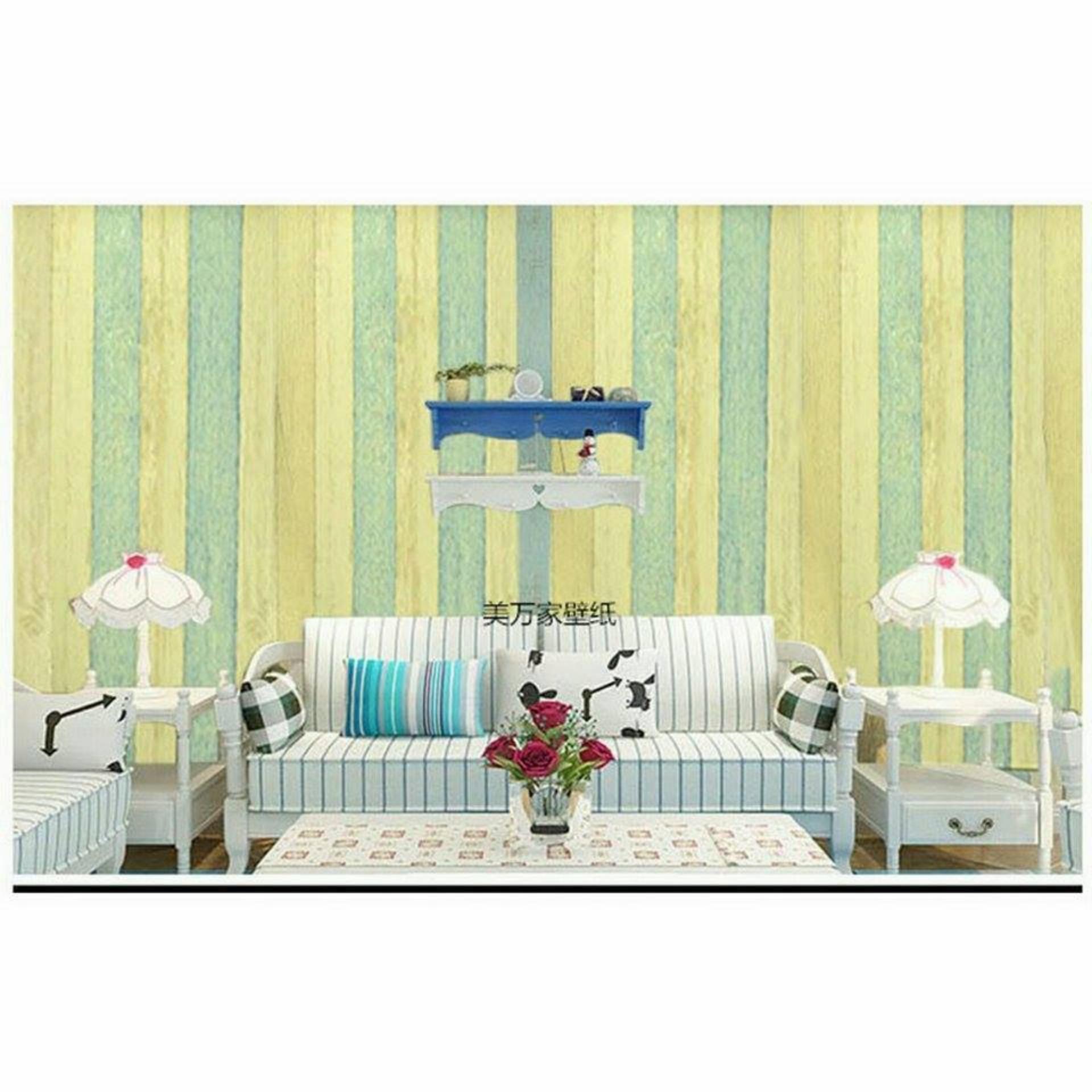 5m vuông Giấy dán tường phong cách Hàn Quốc khổ rộng 45cm Ván sọc 5236