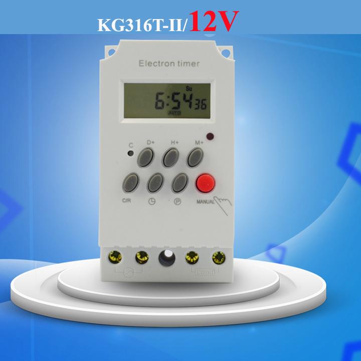 Công tắc hẹn giờ KG316 T-II/ 12V dùng điện 1 chiều 12V DC từ bình ắc quy