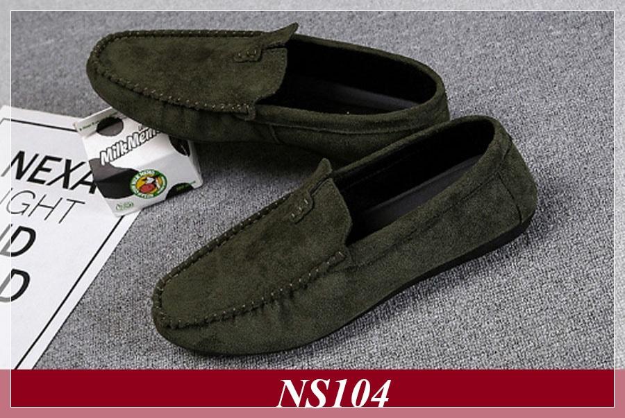 Giày lười nam Giày Nam Shop giày nam Giày đẹp Màu Xanh Rêu