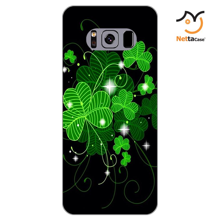 Ốp lưng samsung galaxy s8 plus- silicon dẻo - cỏ bốn lá