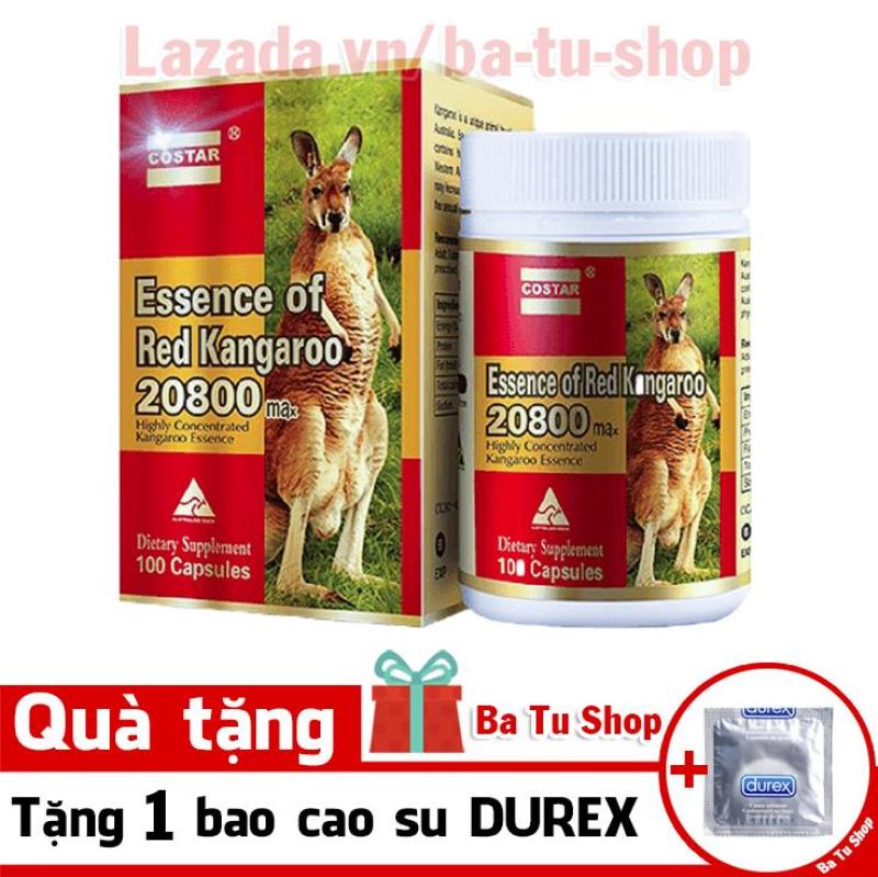 Viên uống sinh lý nam Costar Essence of Red Kangaroo 20800 Max (100 viên) Tặng 1 Bao Cao Su nhập khẩu