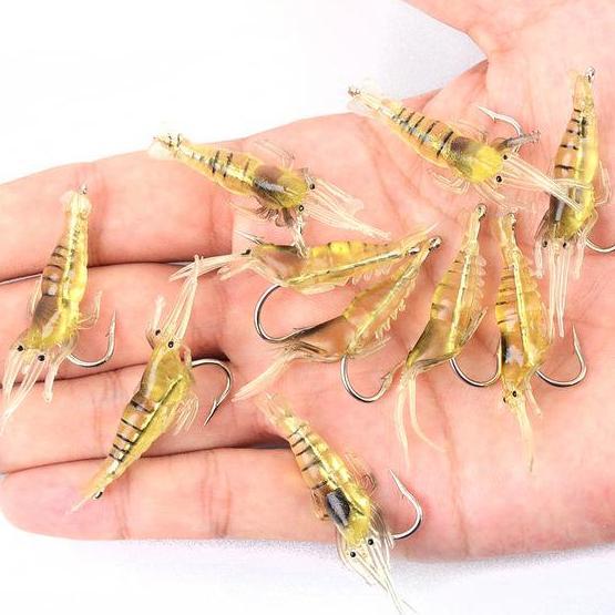 Tôm Giả Mồi Câu Cá (5 Tôm)