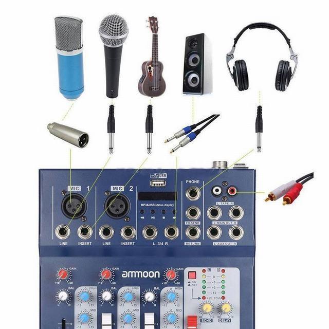 Mixer karaoke f4 usb