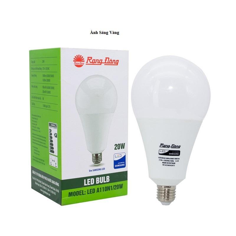 Bóng đèn led bulb rạng đông a95n1/20w đui e27 tiết kiệm điện bảo vệ mắt siêu sáng tuổi thọ 15000 giờ bảo hành 2 năm đổi mới