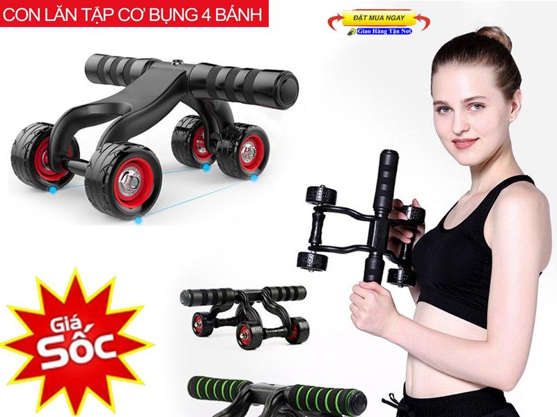 Con Lăn Tập Bụng Giá Rẻ , Con lăn tập cơ bụng 4 bánh loại lớn [ Hàng nhập xịn ] - Máy tập cơ bụng Chuyên Dụng, hiệu quả cao, dễ tập - Chất Lượng. Tặng kèm 1 móc điện thoại thông minh 5 sao. BH đổi mới trong 7 ngày, Giá Giảm Cực Sốc - Mua Ngay!!