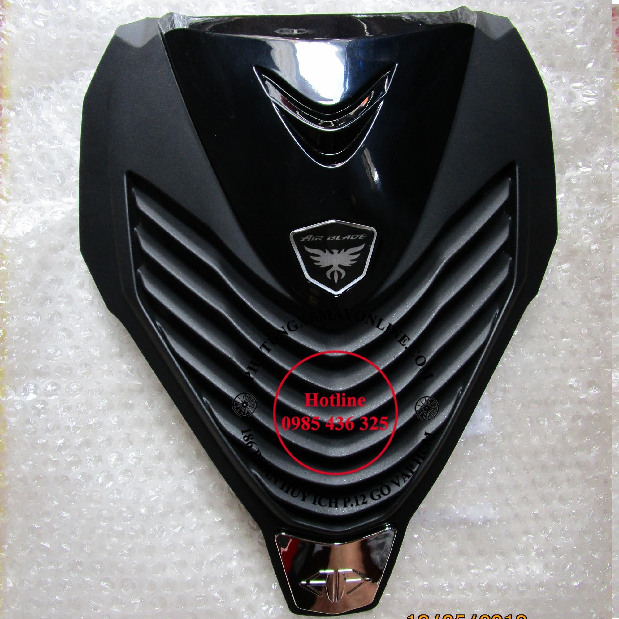 MẶT NẠ KIỂU SH Ý CHO AIR BLADE 2016 - 2019 MÀU ĐEN TRƠN VIỀN ĐEN
